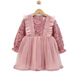 Oud roze kanten jurkje
