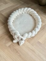 Crème  gevlochten teddy babynest - Afbeelding 3