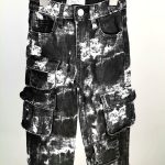Zwarte cargo broek met vlekjes