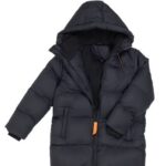 Zwarte gevoerde parka