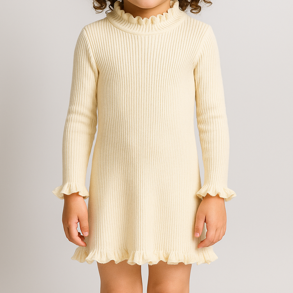 Creme_jurk_met_ruches_lavikids