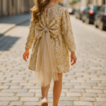 Beige_glitter_jurk_met_een_strikje_lavikids