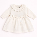 creme_elegante_jurk_met_strikjes_lavikids