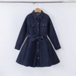 Denim jurk met een ceintuur - Afbeelding 3