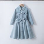 Lange denim jurk - Afbeelding 3