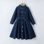 Lange denim jurk - Afbeelding 2