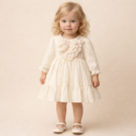 Beige jurk met kant