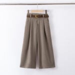 Comfortabele broek met een ceintuur - Afbeelding 4