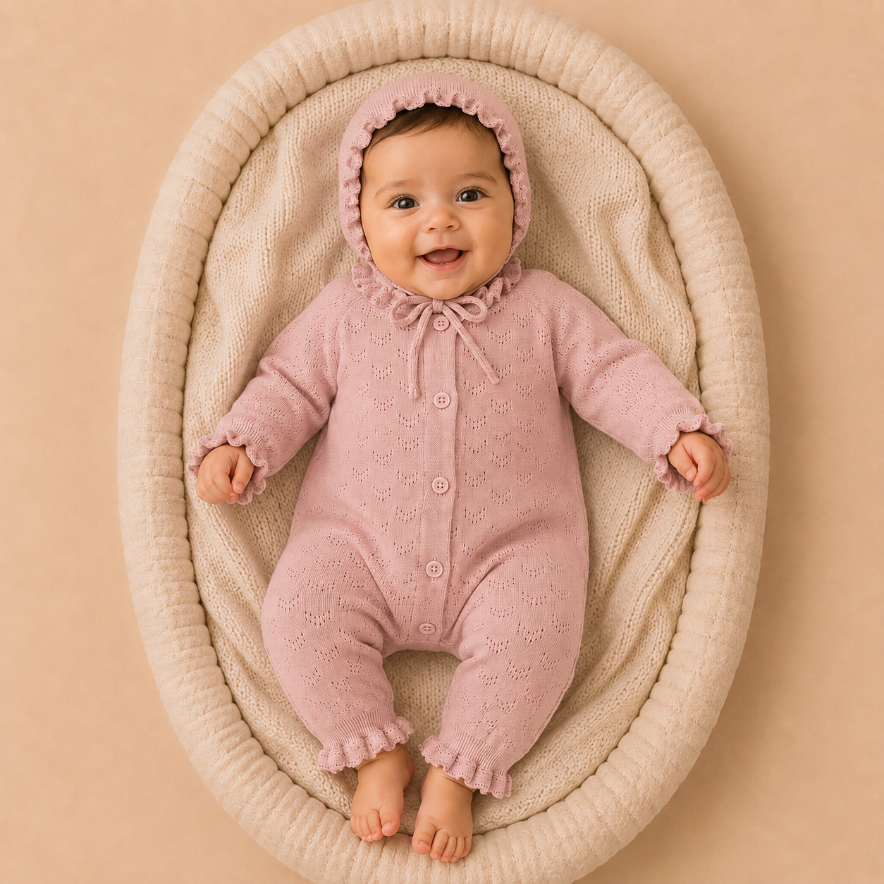 Oudroze_gebreide_box_pakje_met_een_muts_Lavi_kids