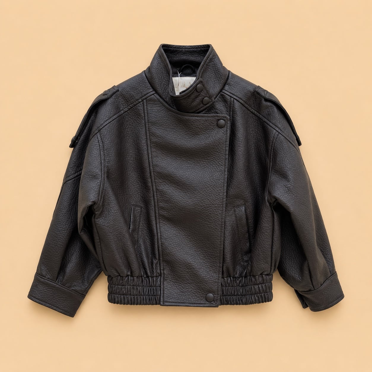 Bruine_leather_look_meisjes_bomberjack_lavi_kids