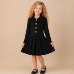 Zwarte_Gebreide_Jurk_met_een_Kraag_lavi_kids