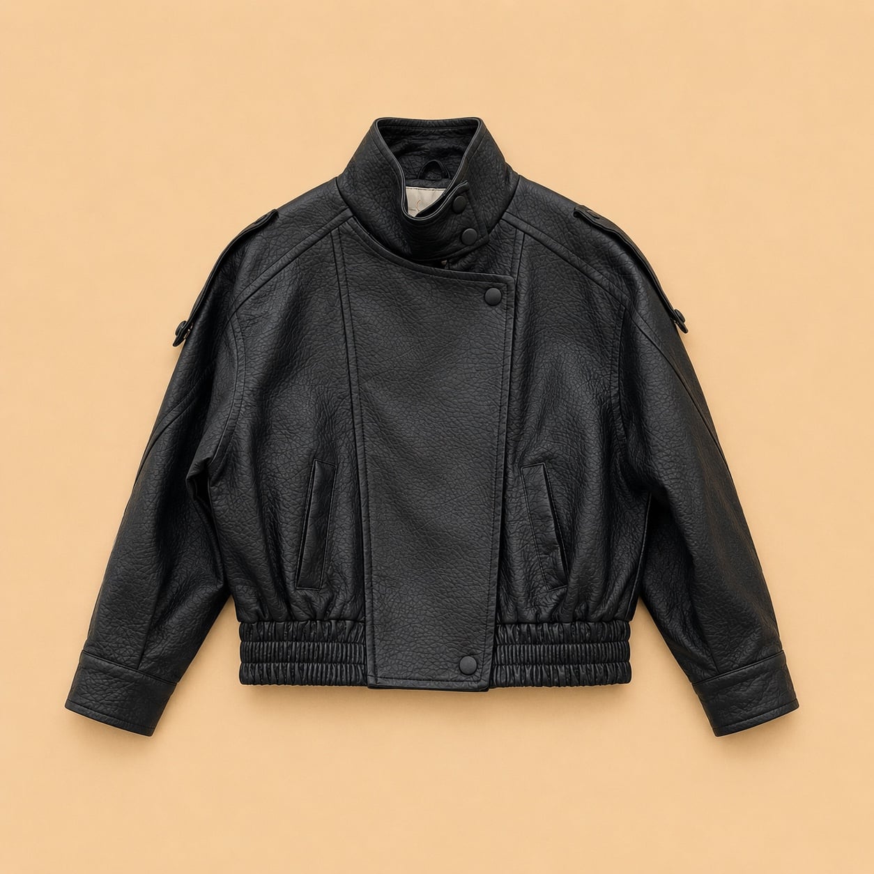Zwarte_leather_look_meisjes_bomberjack_lavi_kids
