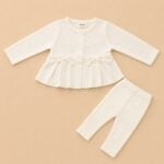 Gebreide Babyset met Jurkje en Legging - Afbeelding 3