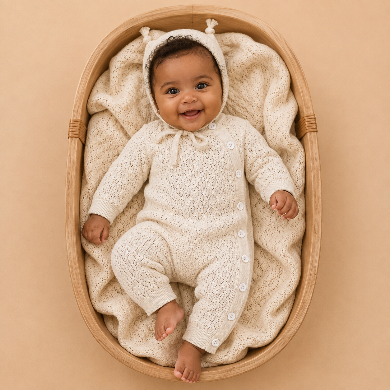 Beige_gebreide_box_pakje_met_een_muts_lavi_kids