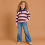 Roze_Gestreepte_Meisjestrui_met_Denim_Kraag_Lavi_Kids