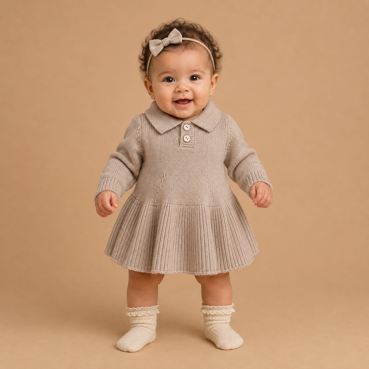 Gebreide_baby_jurk_met_een_kraag_lavi_kids