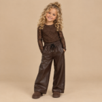 Bruine _Leather _Look_en _Lace_ Meisjesset_lavi_kids