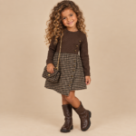 Houndstooth_Jurkje_met_Gouden_Details_ Lavi_kids