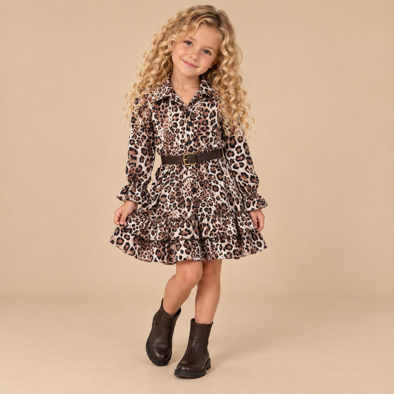 Leopard_Jurkje_met_Ruches_en_Riem_lavi_kids