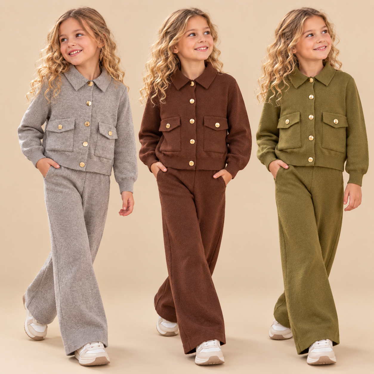 Gebreide_Meisjes_set_met_Gouden_Knopen_lavi_kids