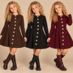 Gebreid_Meisjesjurkje_met _Gouden_Knopen_lavi_kids
