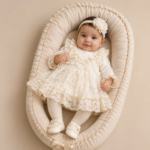 Crème_Kanten_Babyjurk_set_lavi_kids