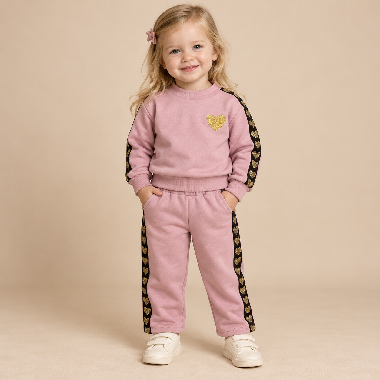Roze_Meisjes_Setje_met_Gouden_Hartjes_lavi_kids