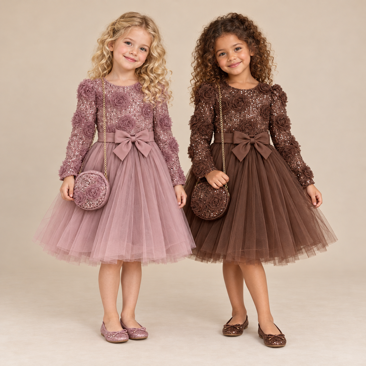 Feestjurk_Rosabelle_Pailletten_Rozen_Tule_lavi_kids