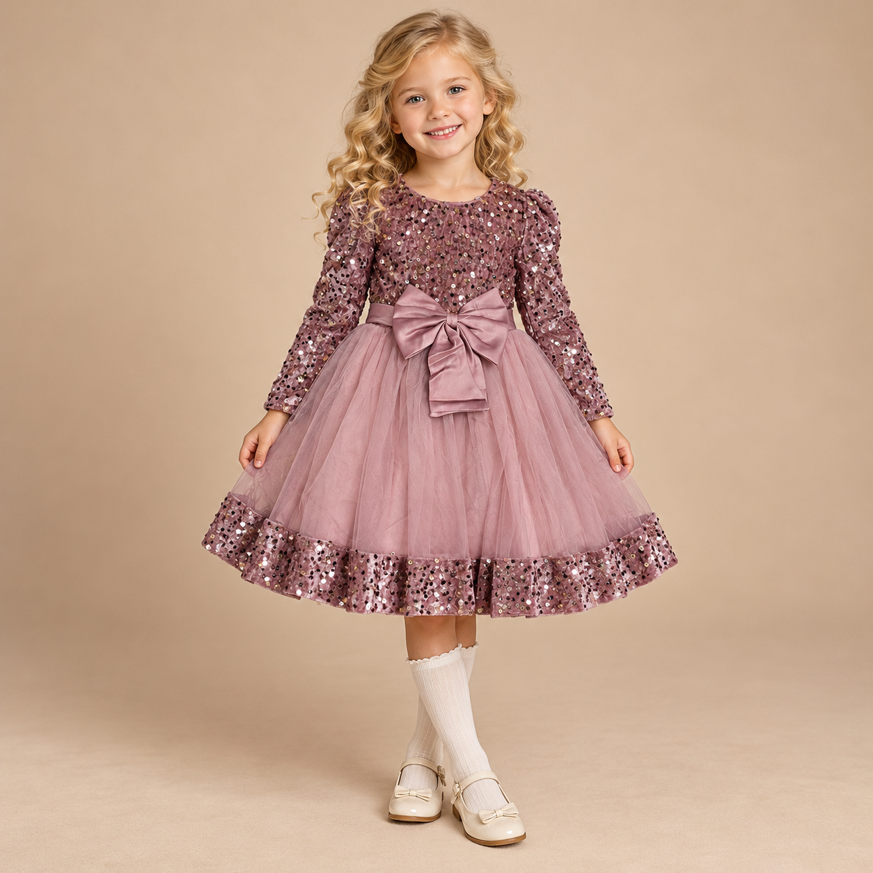 Oudroze_Rosalie_Feestjurkje_met_Pailletten_&_Tule_lavi_kids