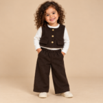 Bruin_Meisjessetje_met_Gilet_en_Broek_lavi_kids
